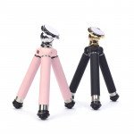 Wholesale Universal Flexible Magnetic Cell Phone Holder Tripod Stand KI-1001A (Pink)